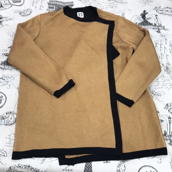 Anne Klein Plus Size Collared Cardigan - Picture 4 of 7